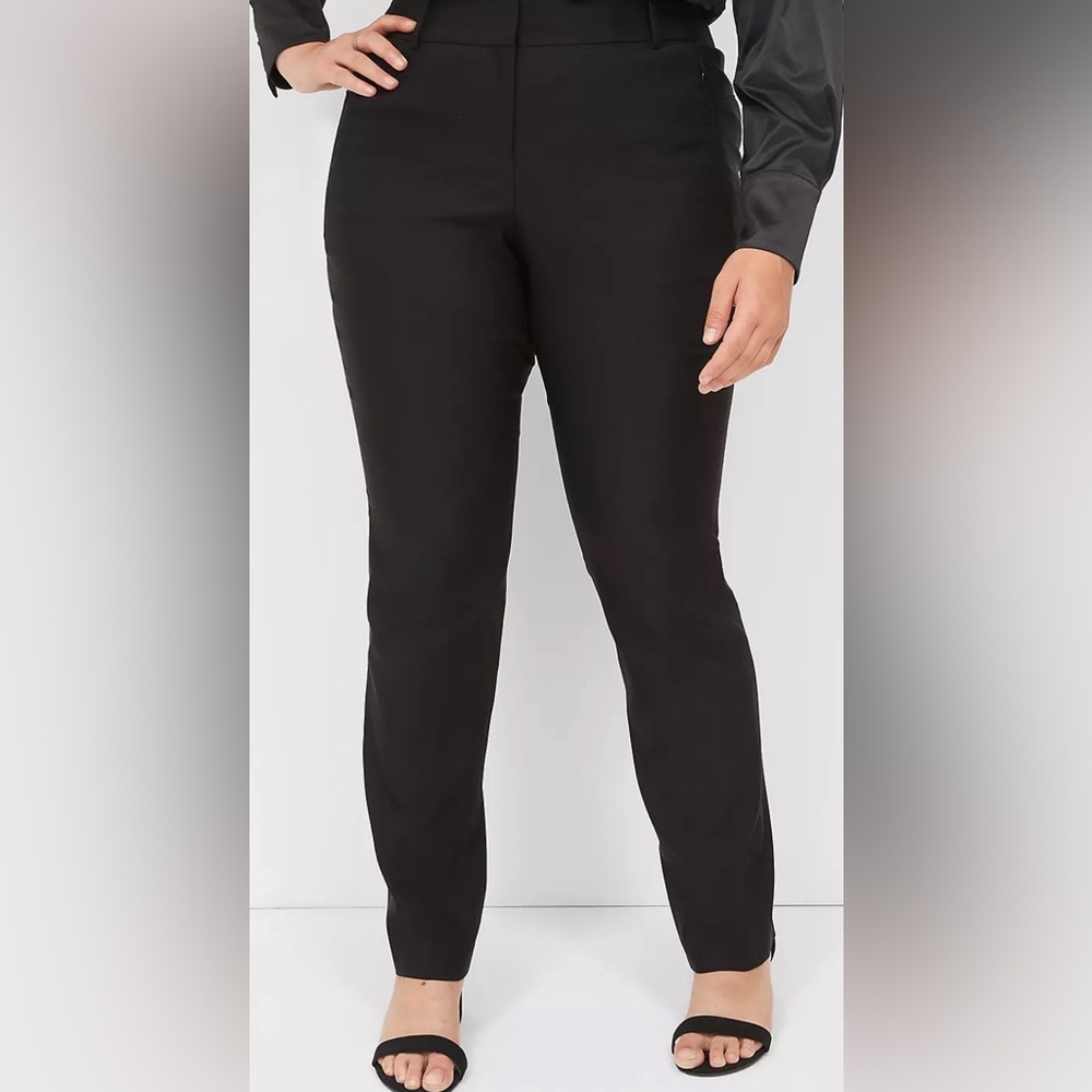 Lane Bryant “The Allie” Signature Fit All Seasons Stretchy Curve Hug Black Pants